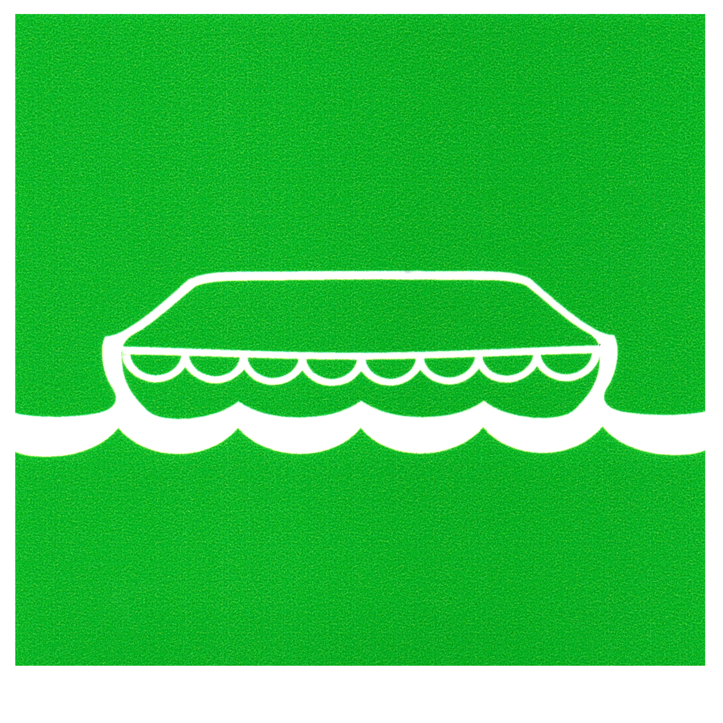 Redningsbåt – IMO-skilt – 15 × 15 cm
