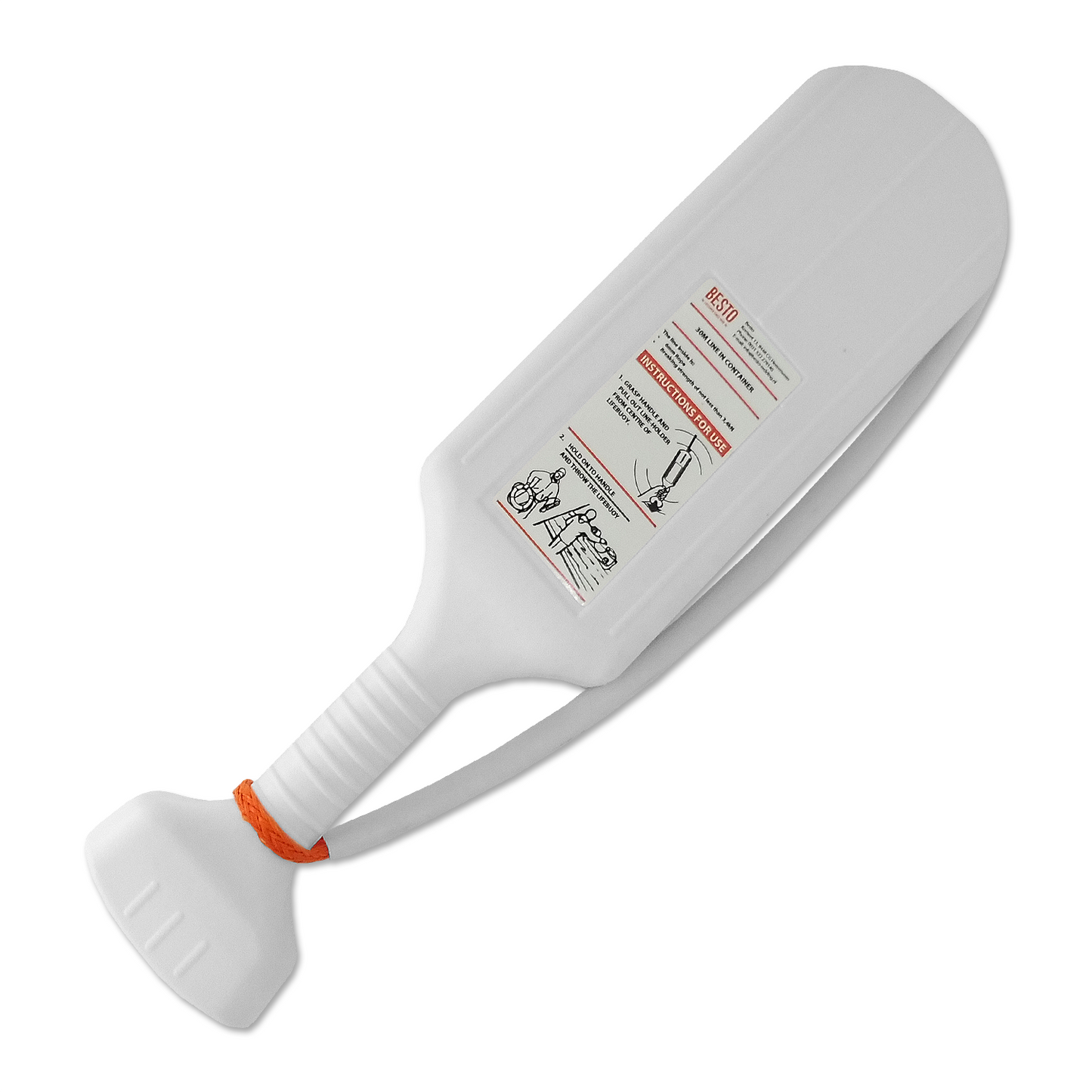 SOLAS-livbøye med kasteline – 75 cm / 2,5 kg