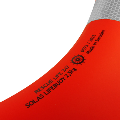 Premium SOLAS-livbøye – 2,5 kg – med egen tekst