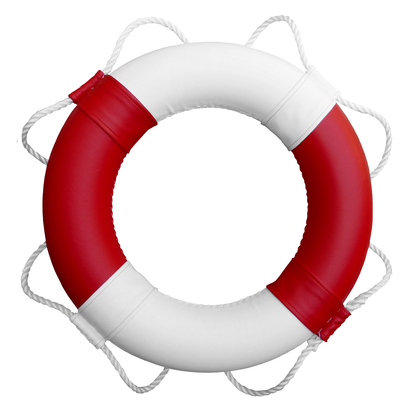 Klassisk livbøye – rød/hvit